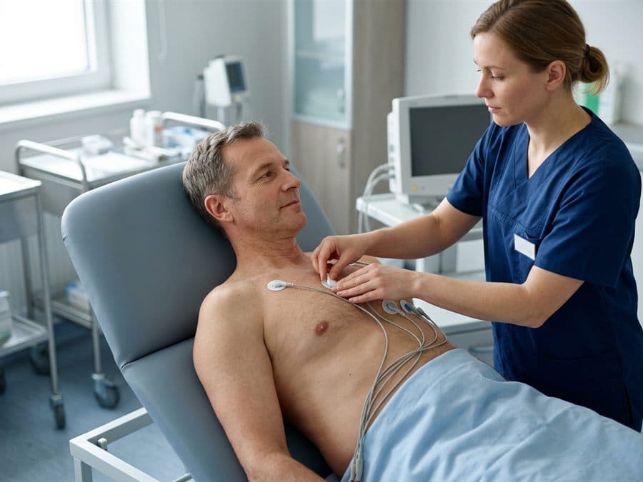 Electrocardiógrafo en uso clínico McHealth